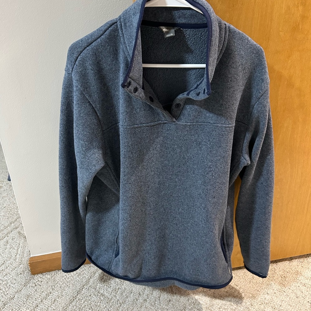 Eddie Bauer Women’s Snap Pullover - Heather Blue